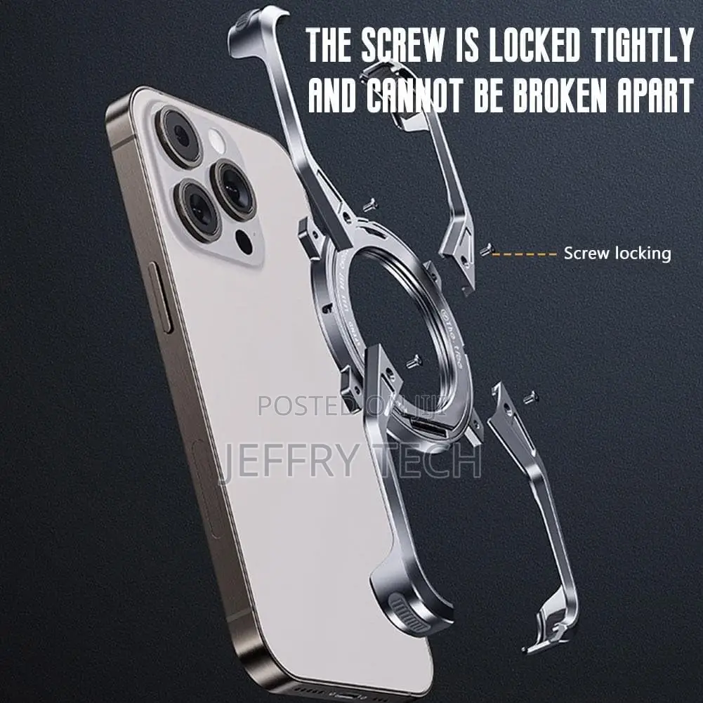 iPhone 15 Pro Max Case, Frameless Metal Design With Heat