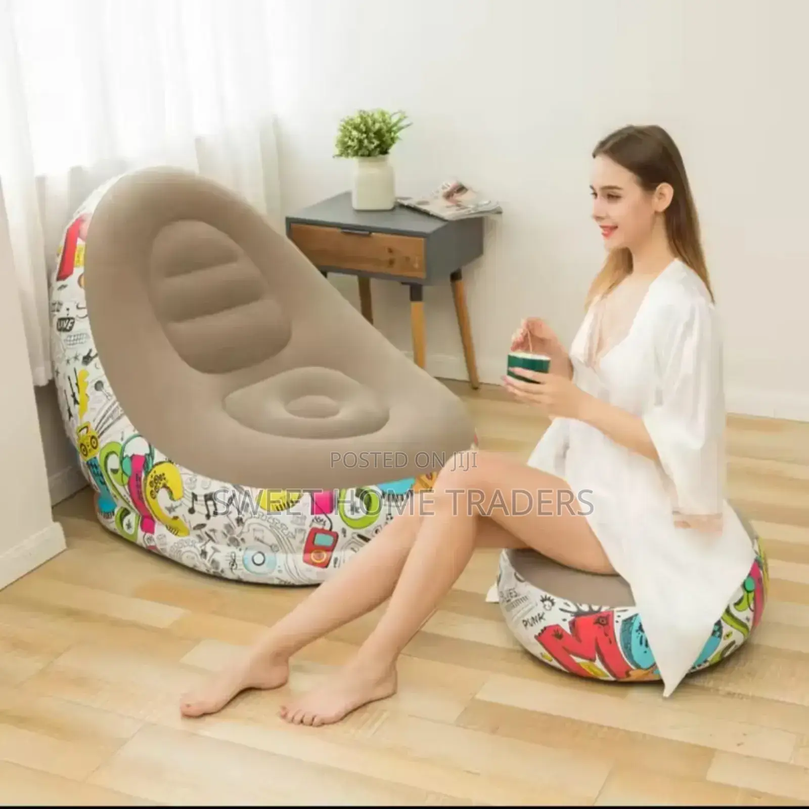 Inflatable Sofa With Foot Stool . Indoor and Outdoor