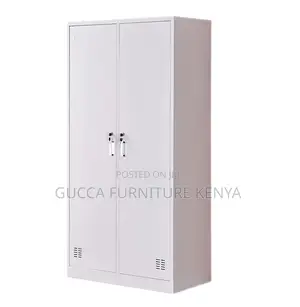 Cabinets: Two-Door Locker Iron Storage Cabinet