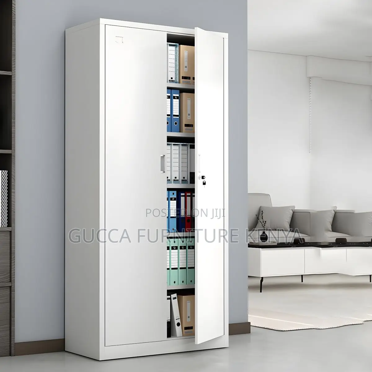 Cabinets:180cm 2-Door Steel Vertical Storage Cabinet