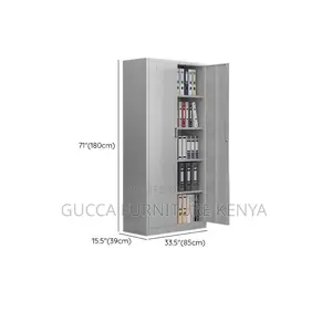 Cabinets:180cm 2-Door Steel Vertical Storage Cabinet