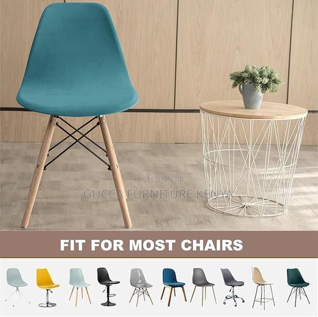 Home Chairs: Blue Eames Mid Century Modern Dining Chair - thumbnail 2