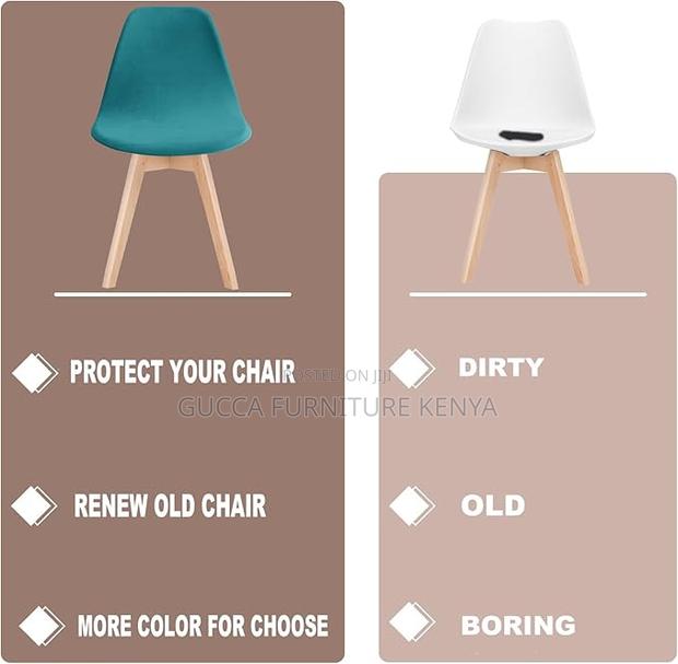 Home Chairs: Blue Eames Mid Century Modern Dining Chair - thumbnail 3