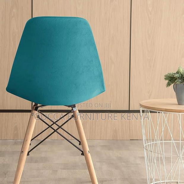 Home Chairs: Blue Eames Mid Century Modern Dining Chair - thumbnail 6