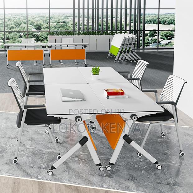 Office Table: 1200mm Movable Foldable Training Table - thumbnail 4