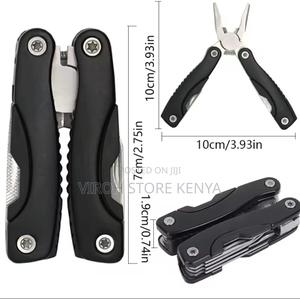 12 in 1 Hand Tool Multi Purpose Pliers Screwdrivers Cutter - thumbnail 2