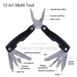 12 in 1 Hand Tool Multi Purpose Pliers Screwdrivers Cutter