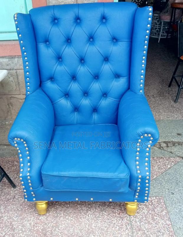 Church King-Size Chairs Blue Leather Colour