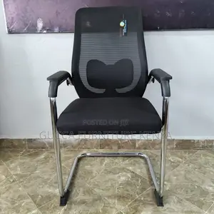 Office Chairs: Cantilever Mesh Waiting Customer Chair