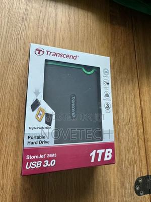 Transcend 1tb External Hard Drive Grey - main view
