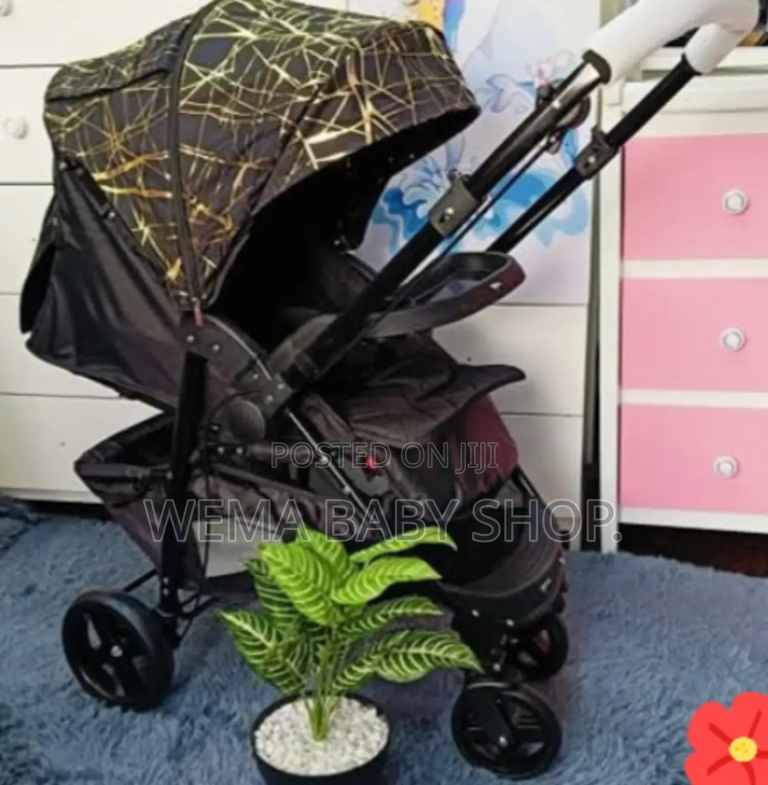 Compact Baby Stroller With Reversible Handle