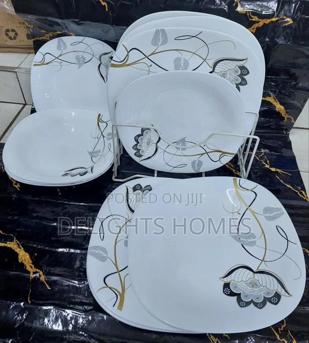 Opal Ceramic SQUARE Plates - main view
