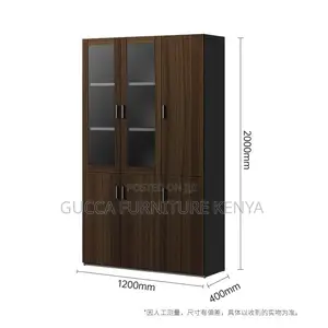 Cabinets: 3-Door Wooden Imported Office Cabinet
