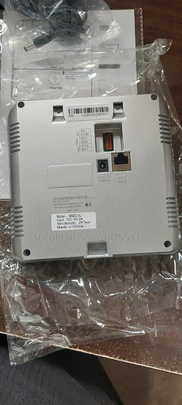 Zkteco Mb20-Vl Time Attendance and Access Control Terminal