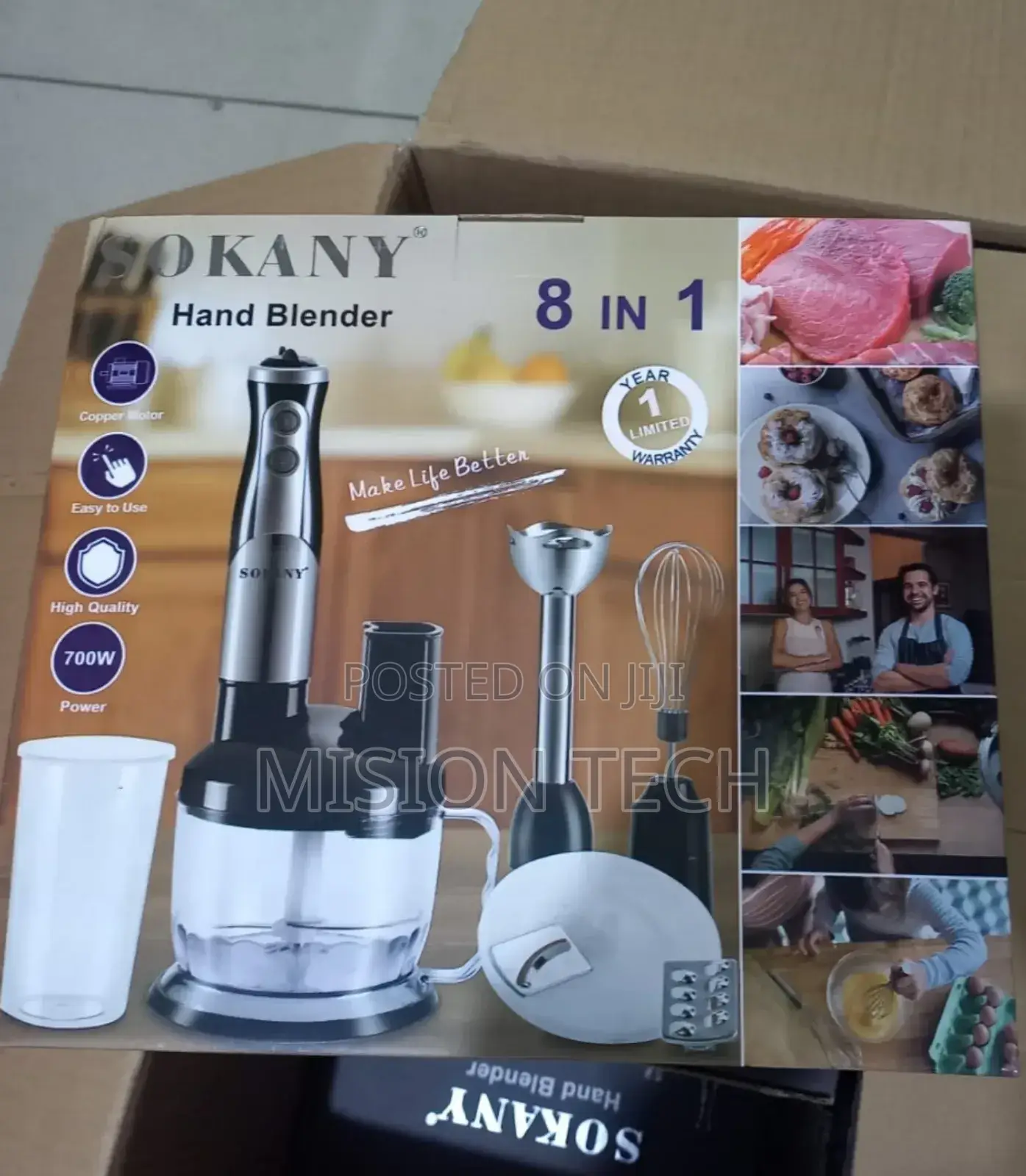 Sokany 8-in-1 Multifunction Blender Food Juice Maker Meat°°✓