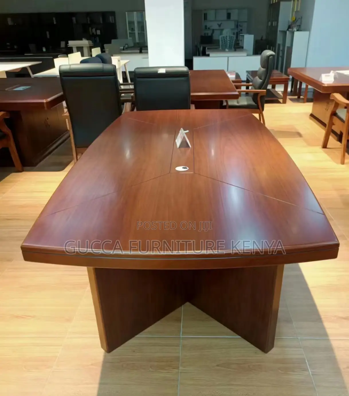 Boardroom Tables: Brown Mahogany Conference Office Table