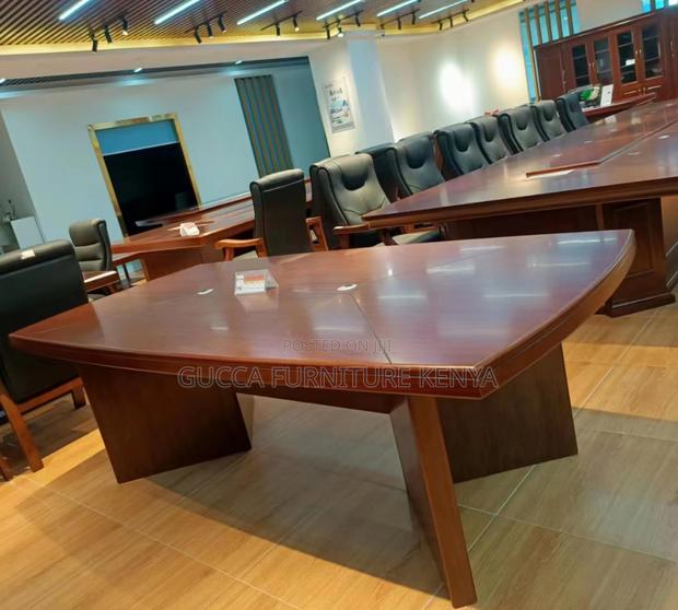Boardroom Tables: Brown Mahogany Conference Office Table - thumbnail 3