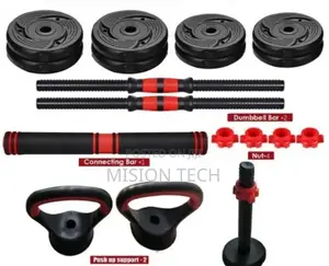 15kg 6-in-1 Dumbbell Barbell Kit
° ✓✓