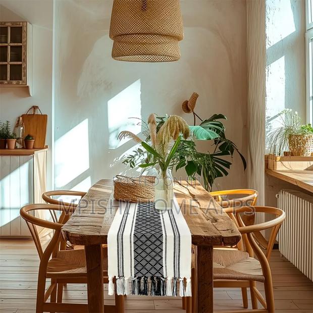 Braided Woven Table Runner With 6pcs Mats - thumbnail 3
