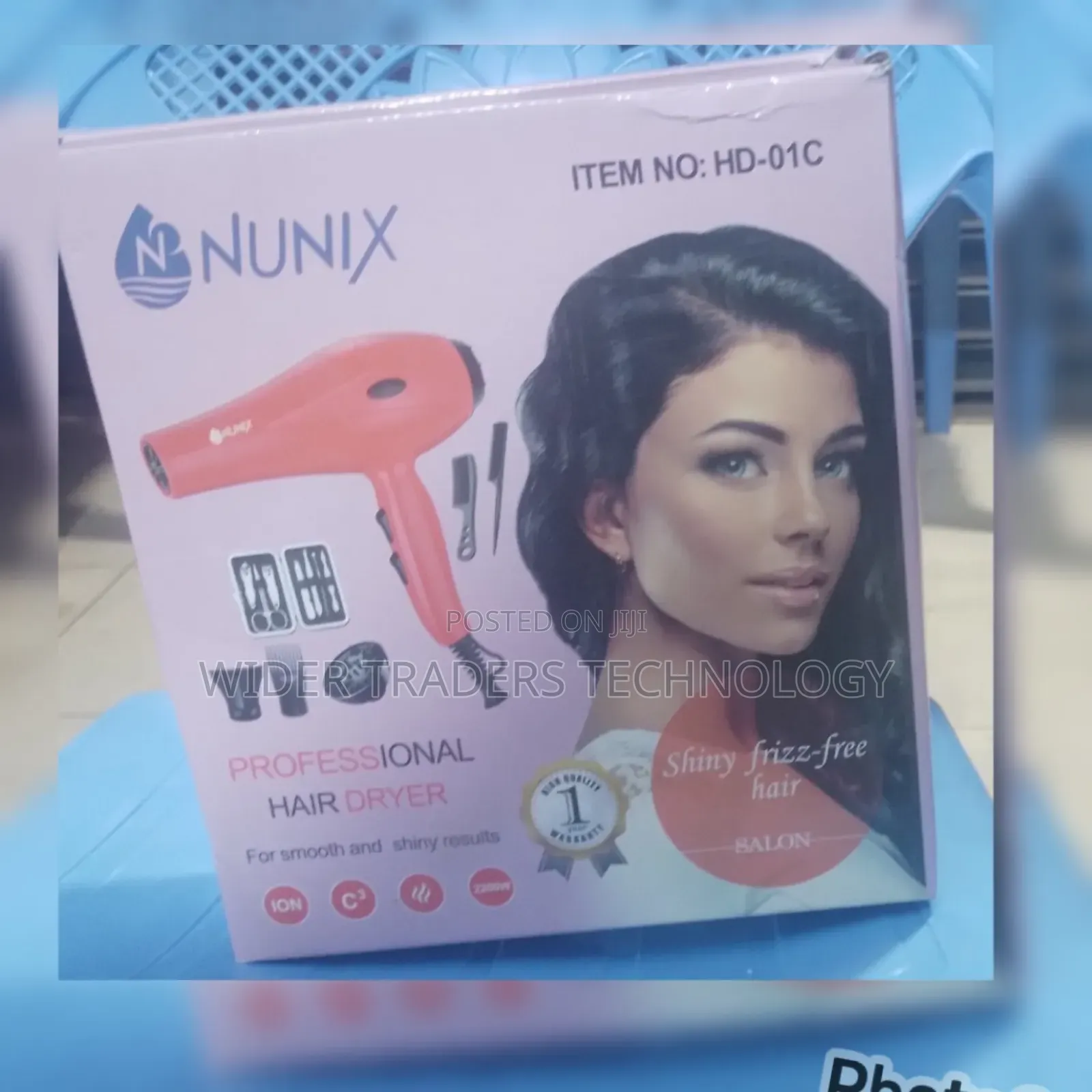 Nunix HD-01C Blow Dry Hair Dryer With Accessories