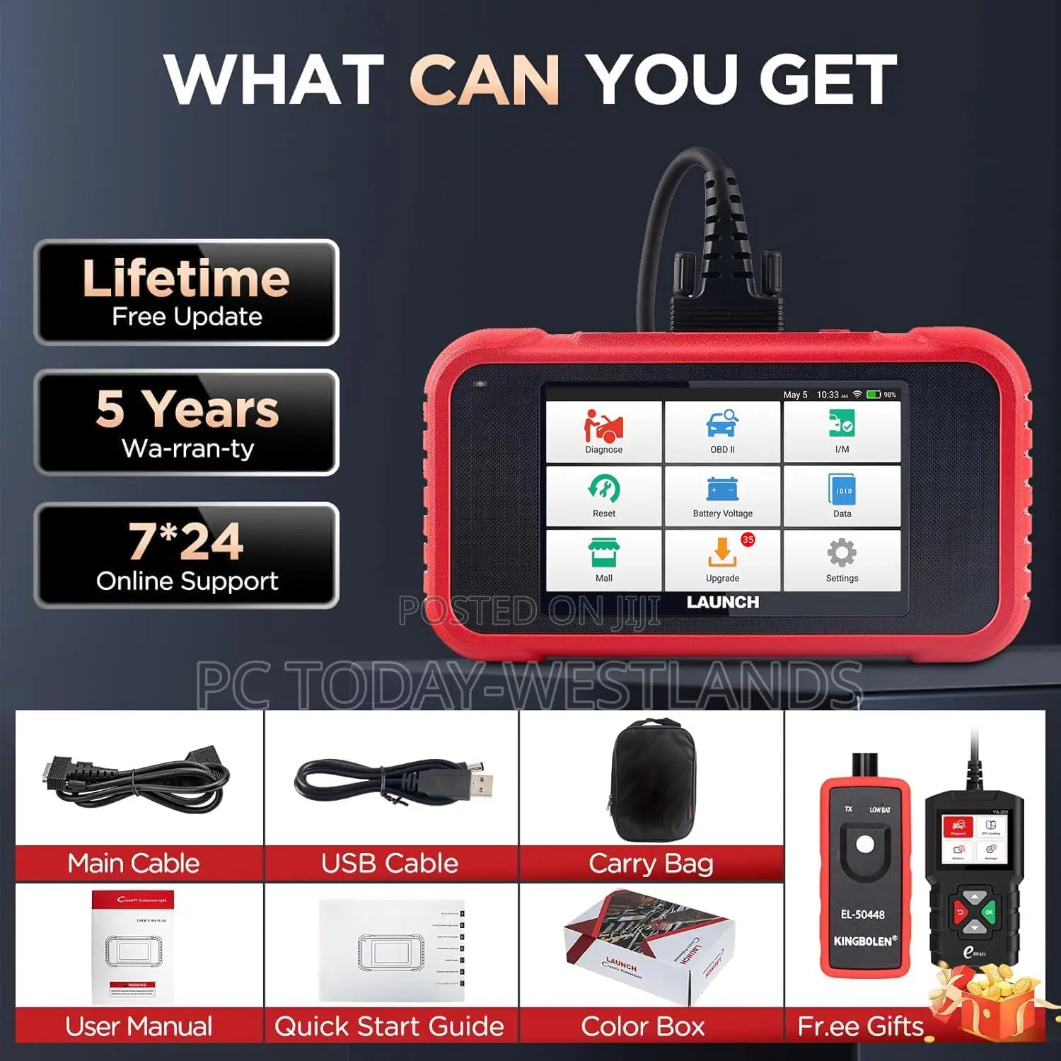 LAUNCH CRP129E V2.0 Elite OBD2 Scanner, 2025 All Level-Up