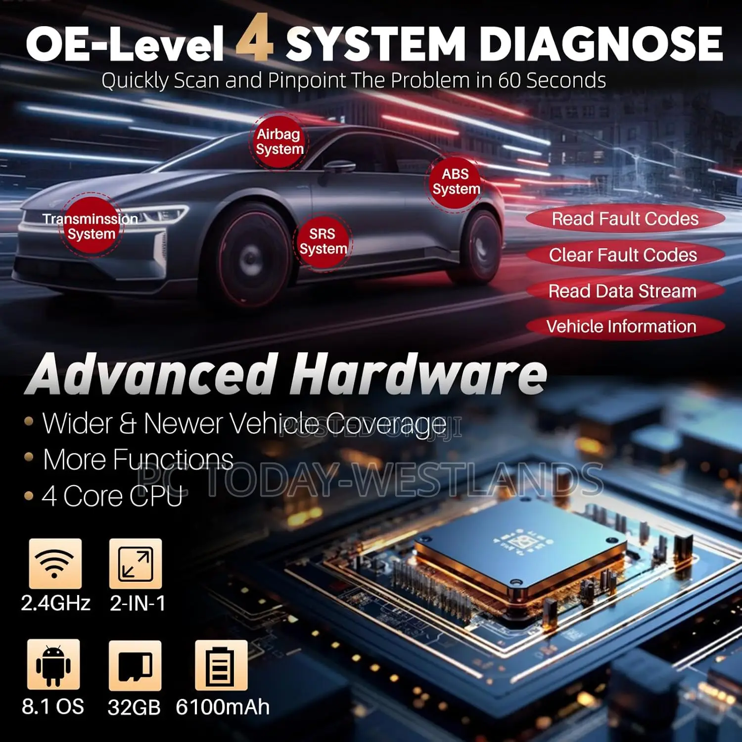LAUNCH CRP129E V2.0 Elite OBD2 Scanner, 2025 All Level-Up