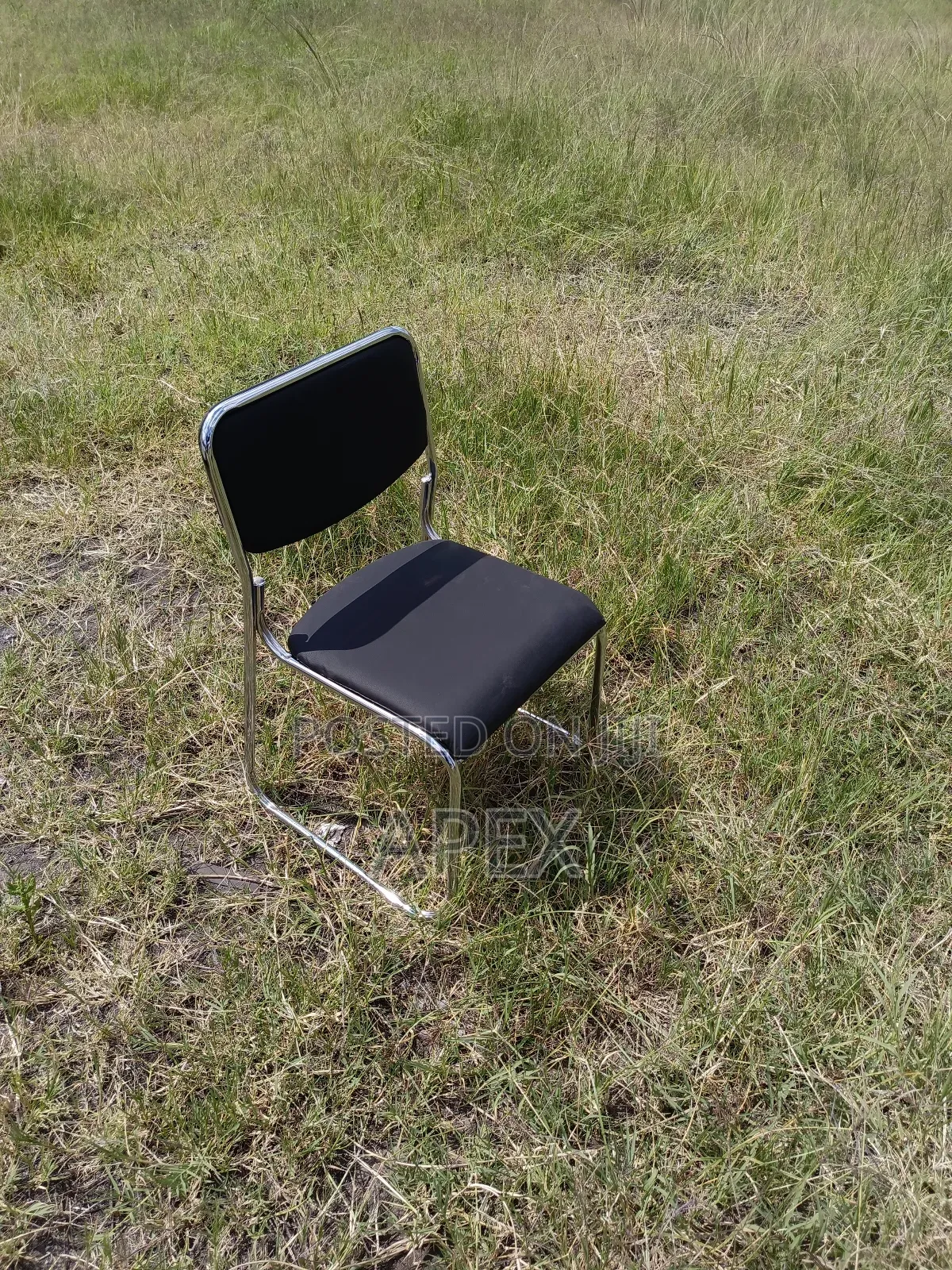 Chrome Armless Visitor Chair