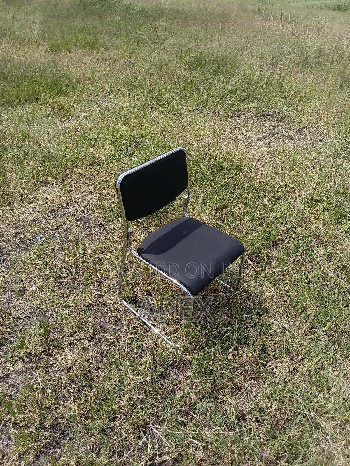 Chrome Armless Visitor Chair
