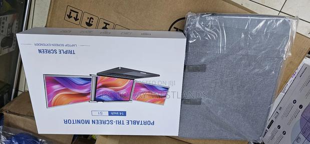 QGE Laptop Screen Extender, 14" 1080P FHD Triple Monitor - thumbnail 2