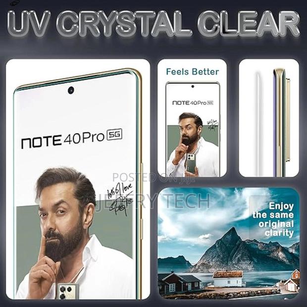 Tempered Glass for Infinix Note 40 Pro Plus Full Glue - thumbnail 2