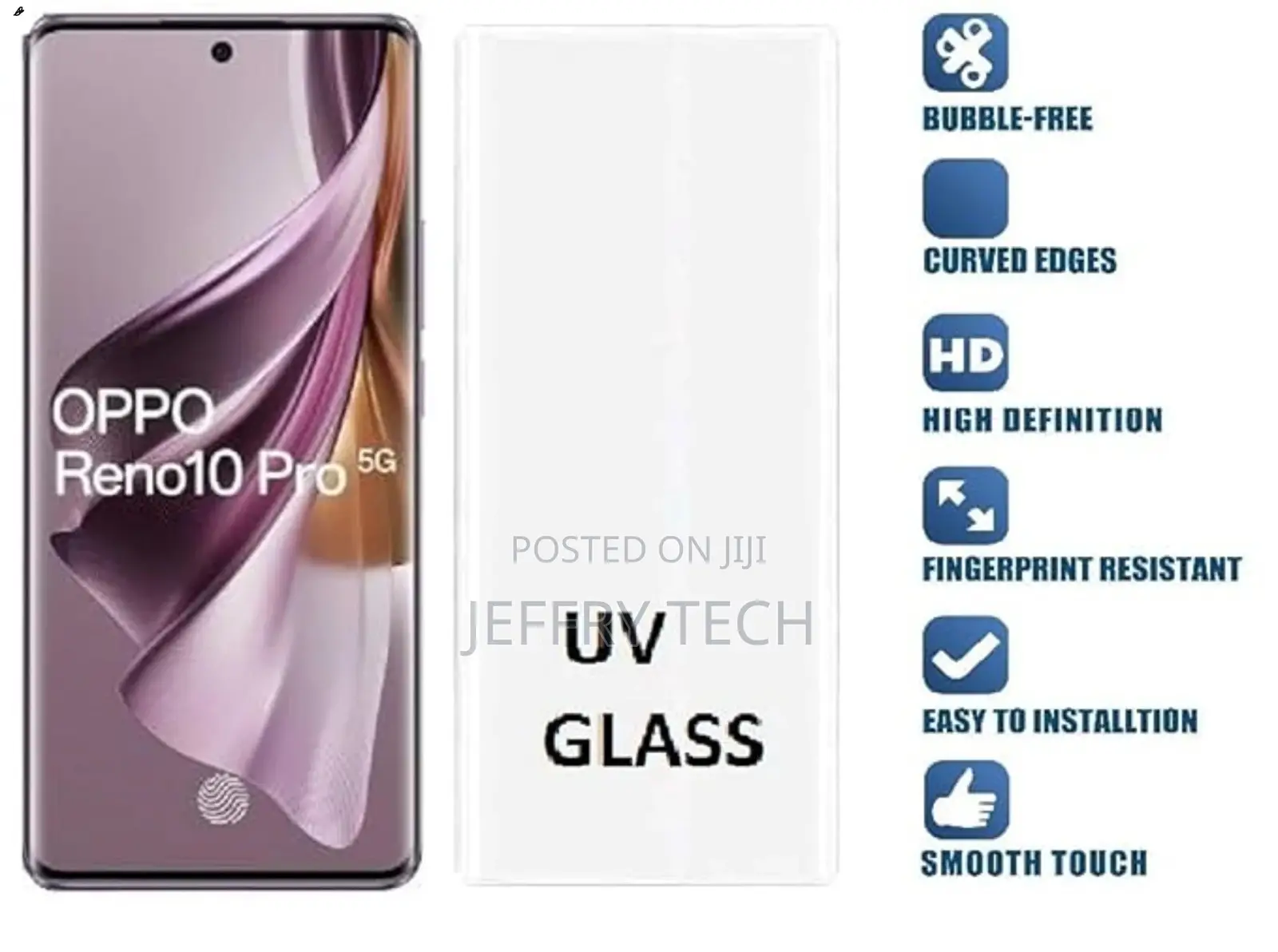Full Glue Screen Protector Glass for Oppo Reno 10 Pro 5G