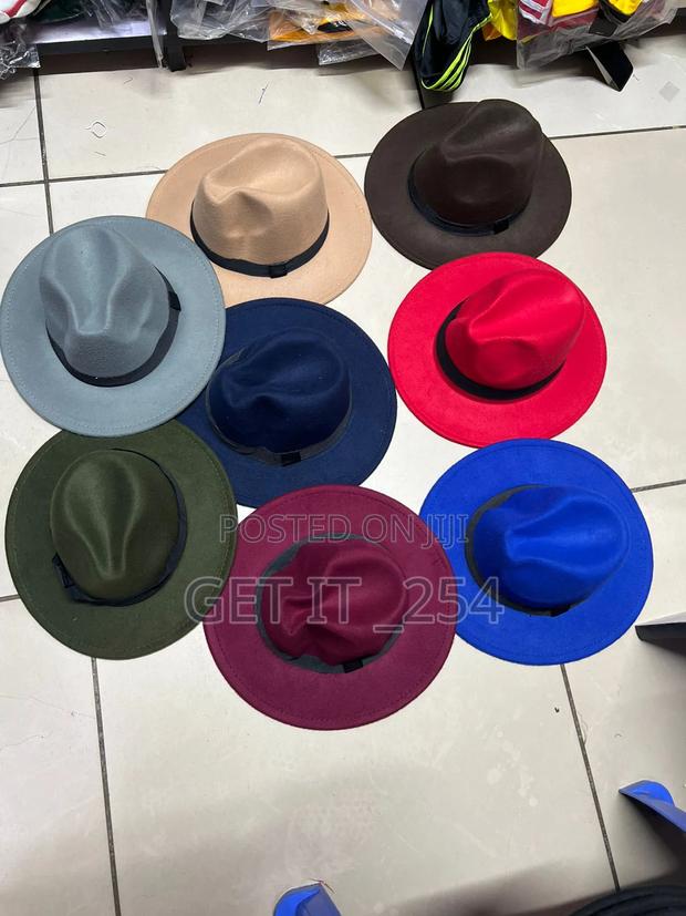 Unisex Wide Brim Fedora Hats - thumbnail 2