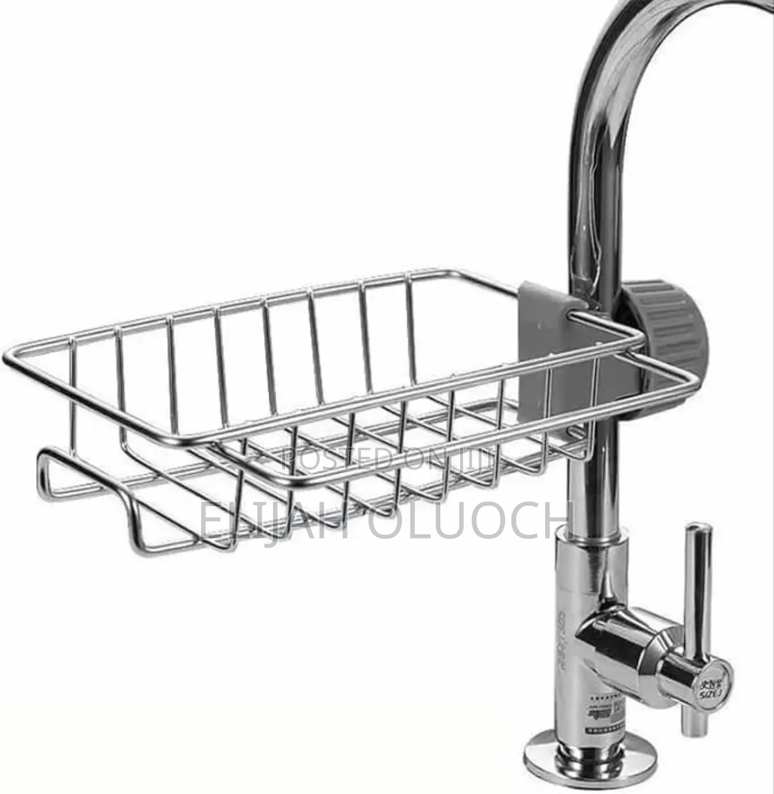 Stainless Steel Faucet Rack / Sink Tidy With Towel Rack