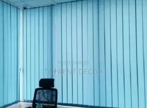 Ocean Blue Vertical Office Window Curtain Blinds