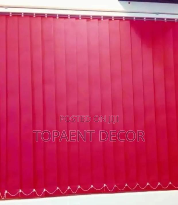 Red Curtain Blinds Office and House Vertical Blinds - main view