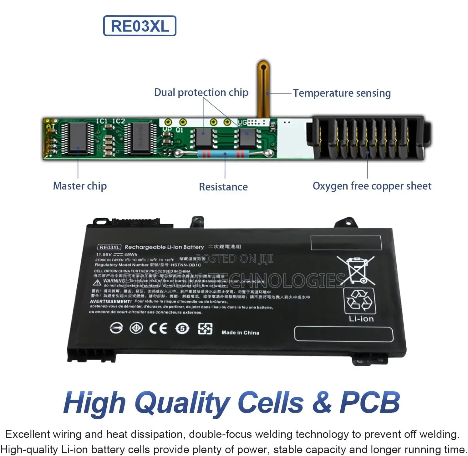 HP RE03XL Battery For Probook 430 440 445 450 G6 430 440 445