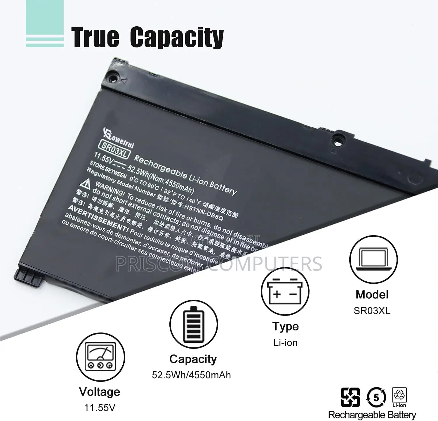 SR03XL HP Envy X360 15-Cn0000 17-Bw0000 HSTNN-DB8Q Battery
