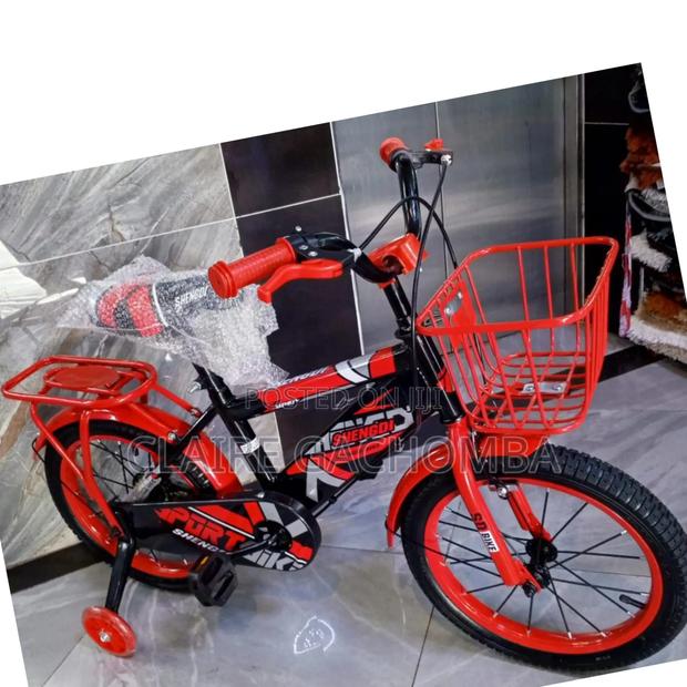 Red Bike Size 16 With Trainer Wheels Available - main view