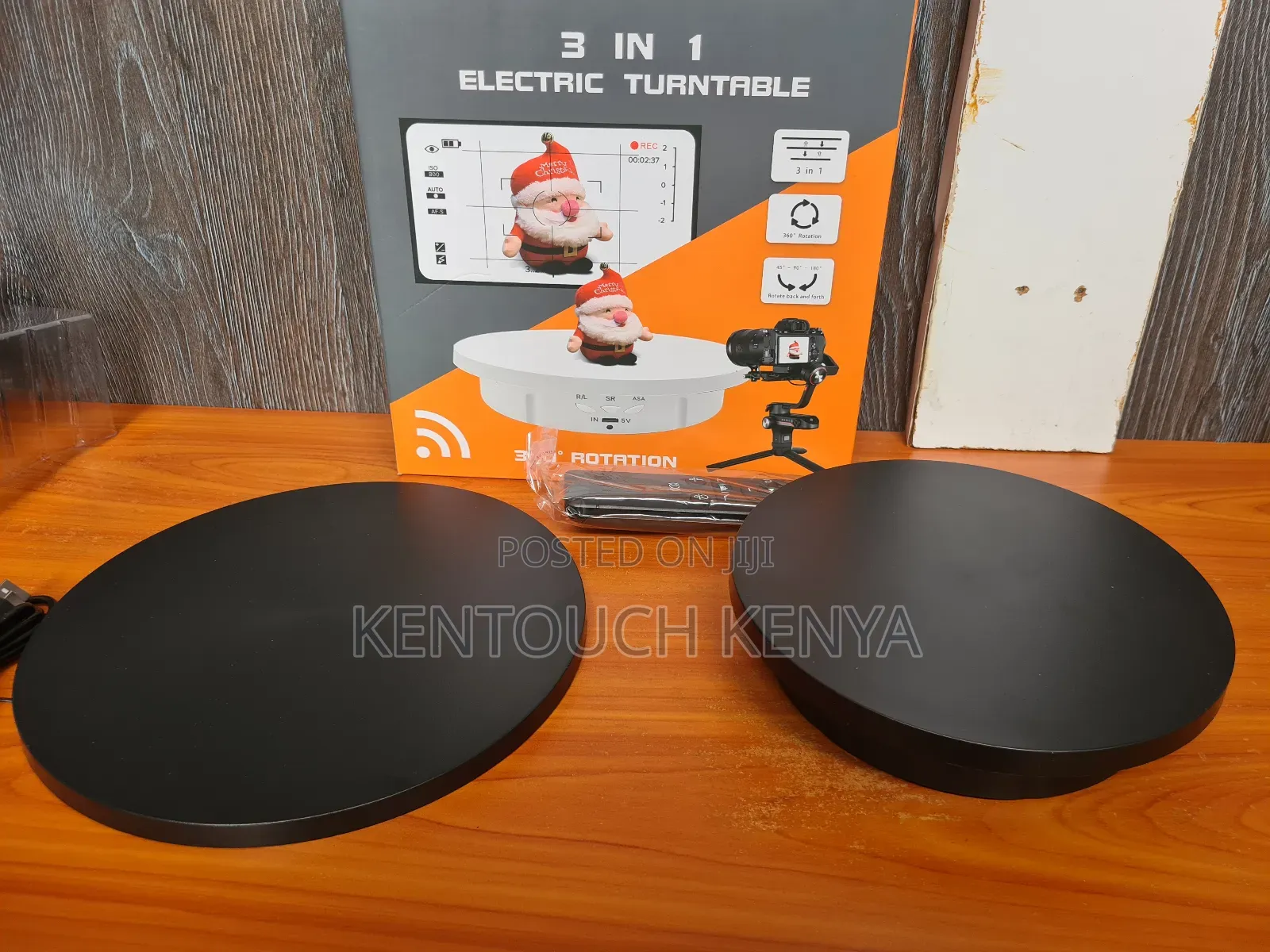 3 in 1 360 Degree Electric Turntable With Remote Control