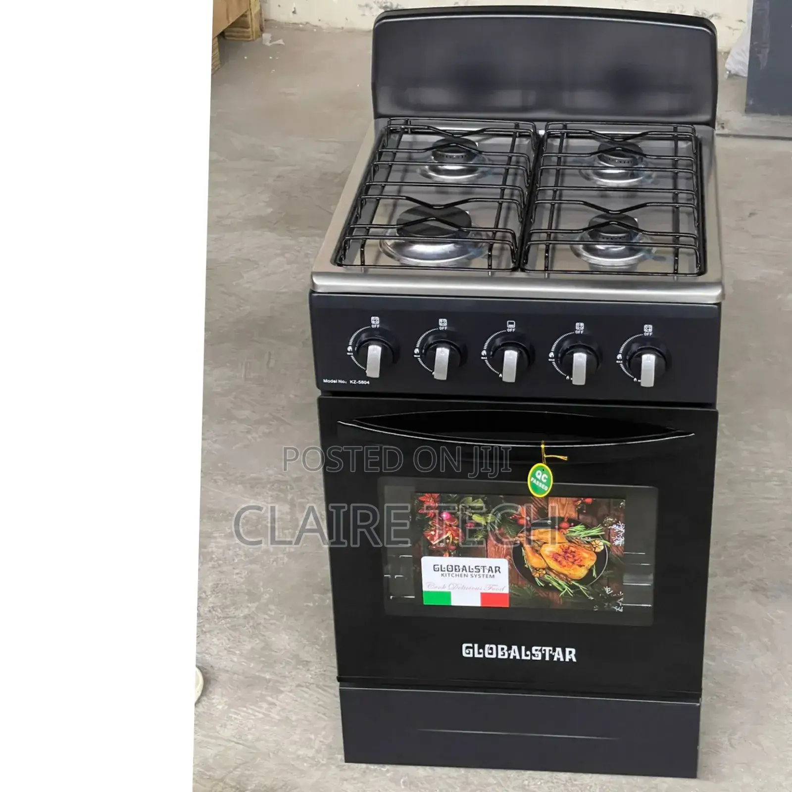 Globalstar Full Gas Standing Cooker -Black