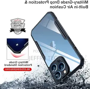 Xundd iPhone 13 Pro Max Back Cover Case (Clear PC + TPU