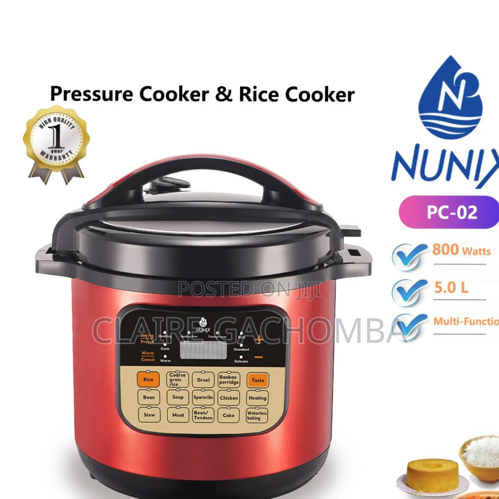 Nunix PC-02 Electric Pressure Cooker Restocked