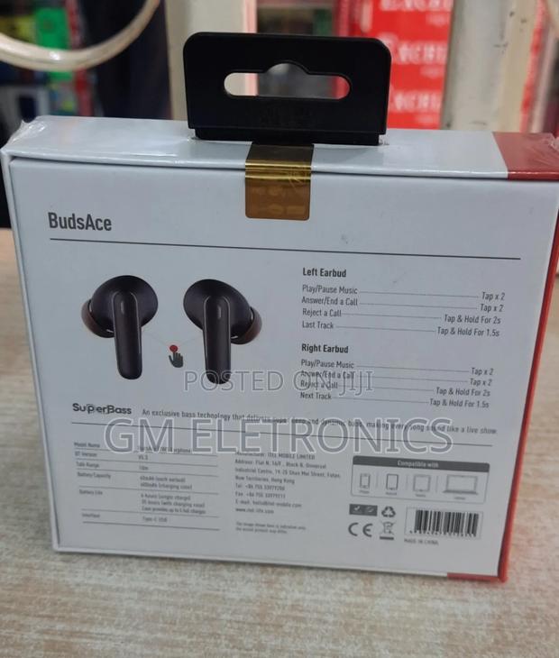 Itel ENC Buds Ace Earbuds- Black. - thumbnail 3
