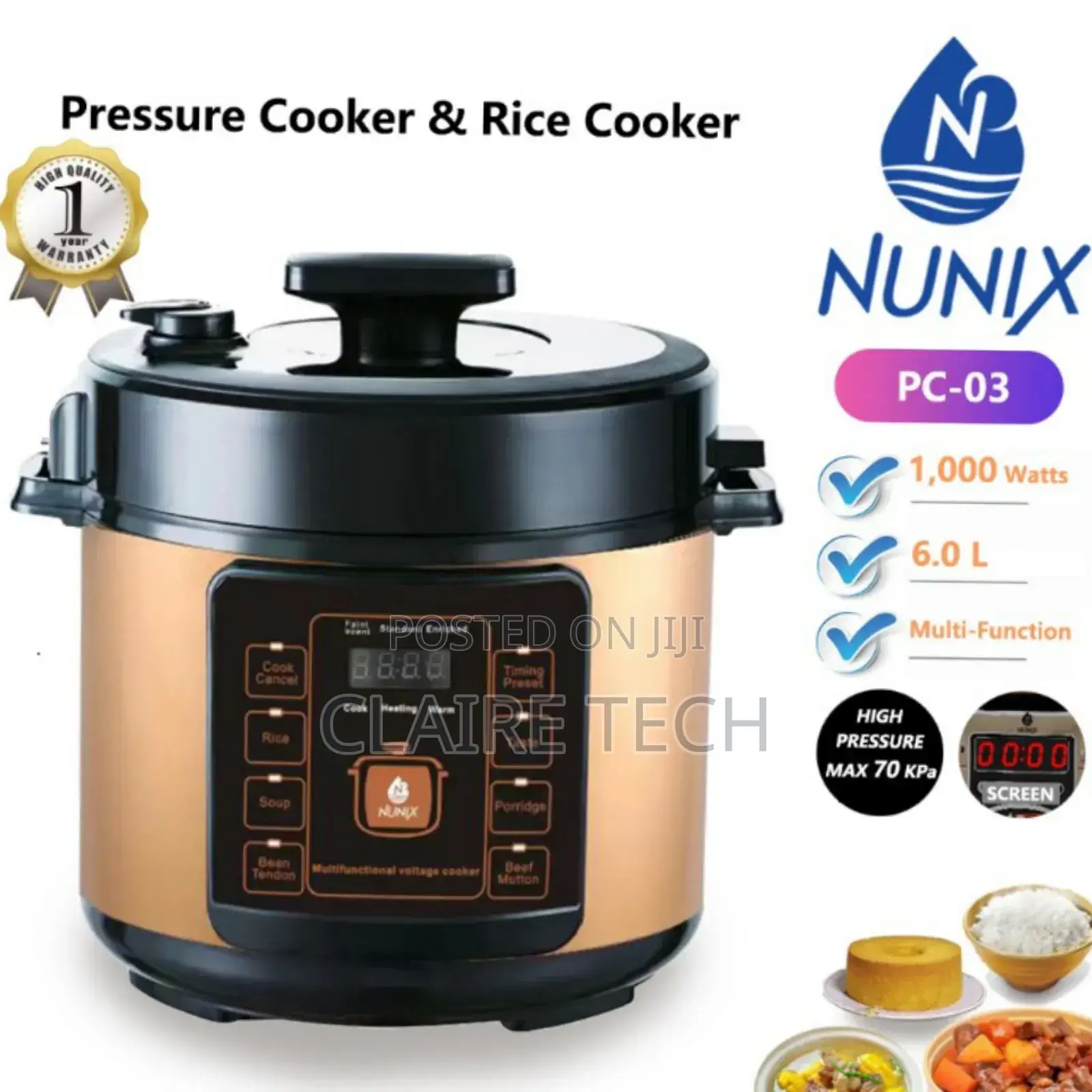 New Nunix PC-03 Electric Pressure Cooker Available