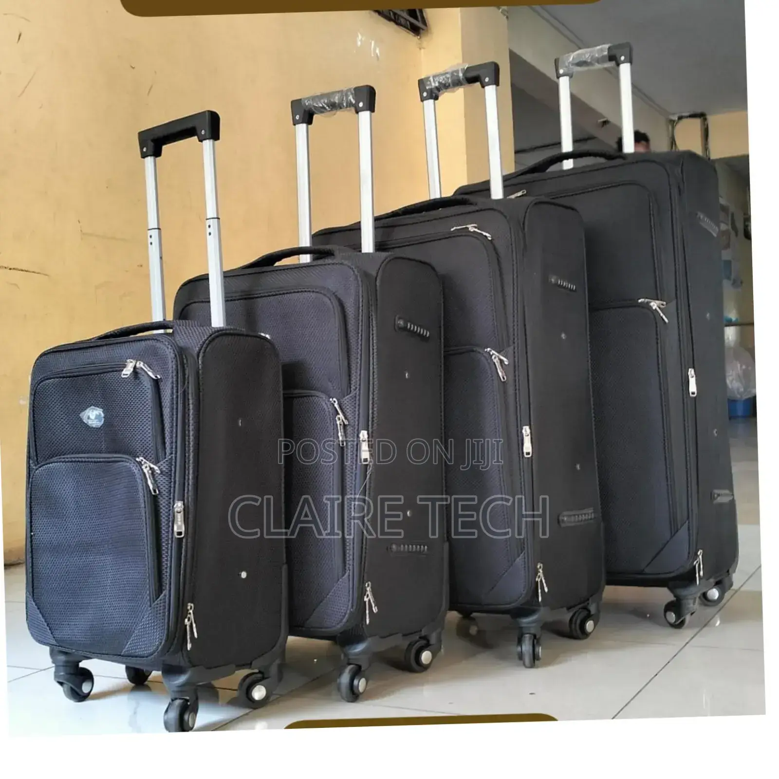 New 4 in 1 Fabric Laxurious Suitcase Briefcase Travel Bag