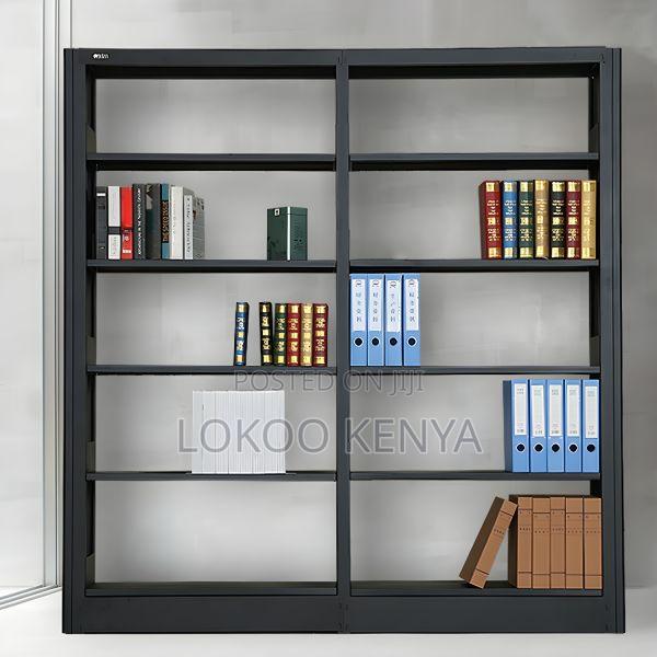 Office Cabinet: Open Back Metal Frame Bookshelf - thumbnail 4