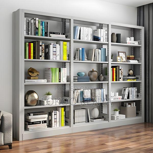 Office Cabinet: Open Back Metal Frame Bookshelf - thumbnail 6