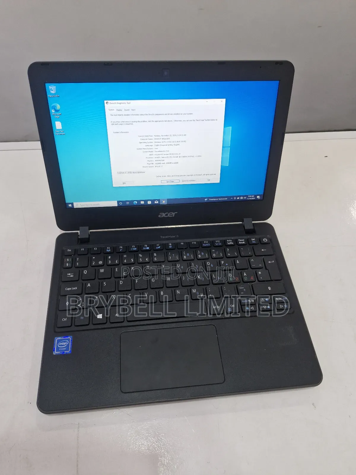 Laptop Acer TravelMate B113 4GB Intel Celeron HDD 72GB