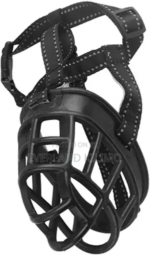 Black Silicone Basket Muzzle- Extra Large