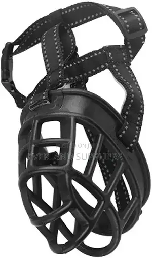 Black Silicone Basket Muzzle- Extra Large